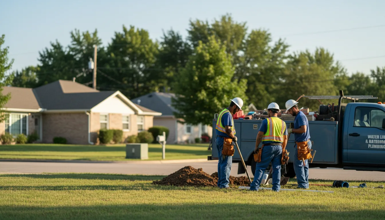 Residential water line and bathroom plumbing service in Sardis, OH